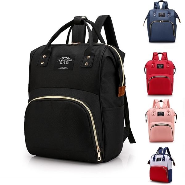 Bolsas de fraldas Moda Mummy Mummenity Brand Brand de grande capacidade Travel Backpack Designer Nursing for Care 221007