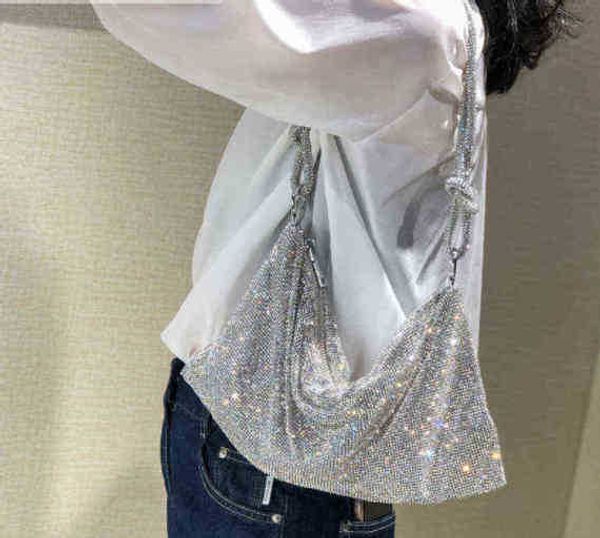 Bolsas de ombro com alça de strass bolsa para noite cristal diamantes jantar festa bolsas de casamento e bolsa de mão de luxo designer tote 1115