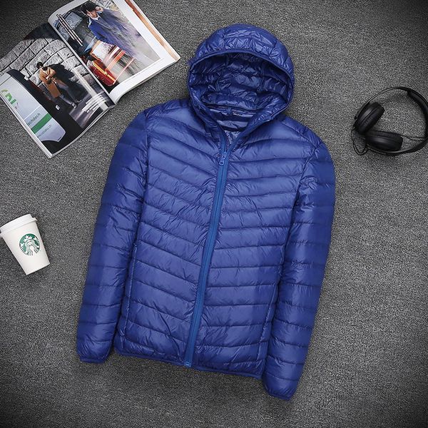 Parkas Masculino Down Parkas Leve Resistente à Água Jaqueta Puffer Short Down Ultrafino Masculino Esportivo Europeu e Americano