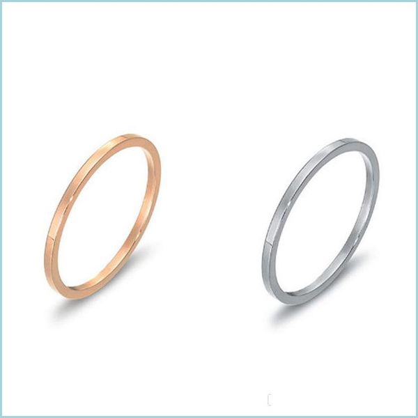 Кольца кольца Sier Rose Gold Super Thin Care Warder Ring для девушек модные обручальные кольца Хороший день рождения Подарок модные женщины J BdeHome DH7AT