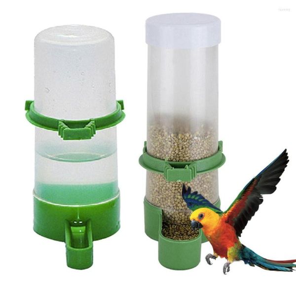 Altre forniture per uccelli 1pcs Alimentatore per bevitori d'acqua Fontanella per animali domestici Gabbia per pappagalli Distributore di ciotole per bottiglie