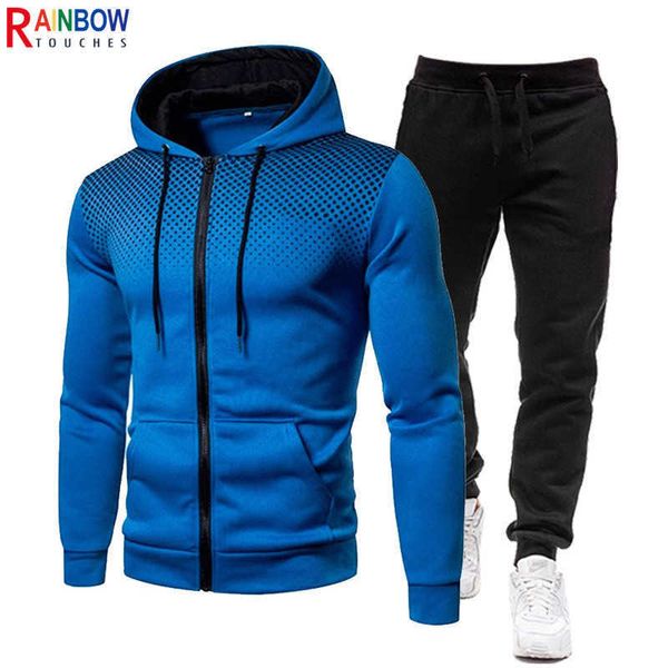 Herren Traursuits Rainbowtouches Neue Herbstpullover Anzug Männer Hosen lässig Running Sport 2 Stück hochwertiger Qualität G221007