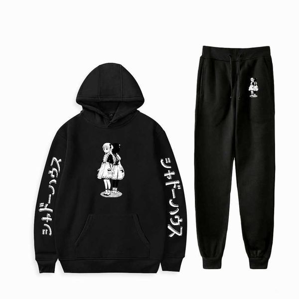 Erkek Trailsits Gölgeleri Ev Erkekler Günlük XL Moda Fall Suit Hoodies Spor Giyim Kapüşonlu Sweatshirtpant İki Parçalı G221010