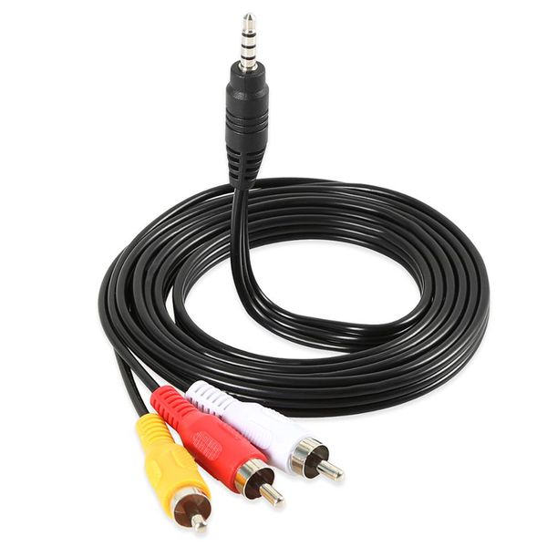 3RCA Stecker Audio Video AV Kabel Anschlüsse Draht 1,2 M 3,5mm Jack Stecker 3 RCA Kabel Kabel Für lautsprecher Laptop DVD TV