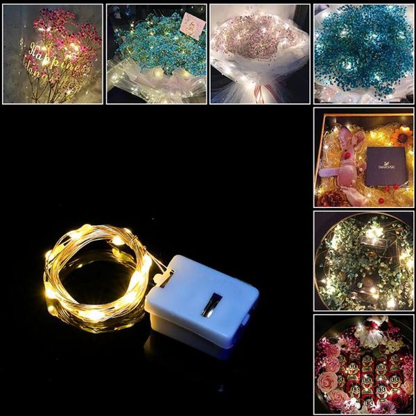 Strings Smart Plashing Decoration LED String Lights Christmas Wedding Restaurant Cake Florist Stall Decor Light Fairy com bateria