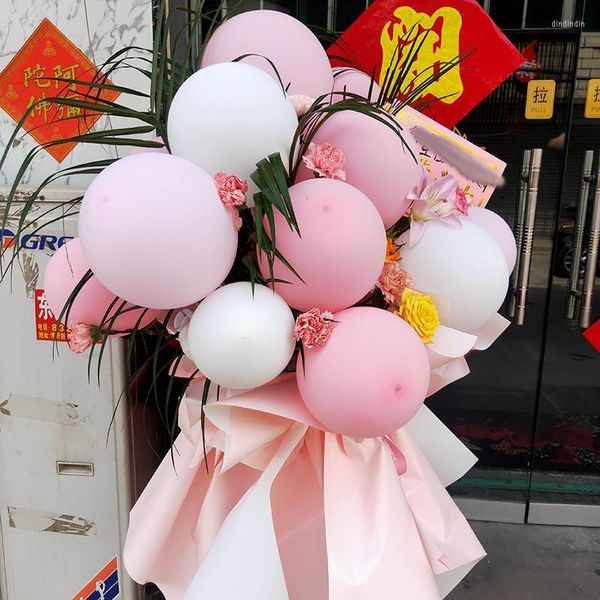 Decoração de festa 5-36 polegadas macaron rosa Balões de látex azul
