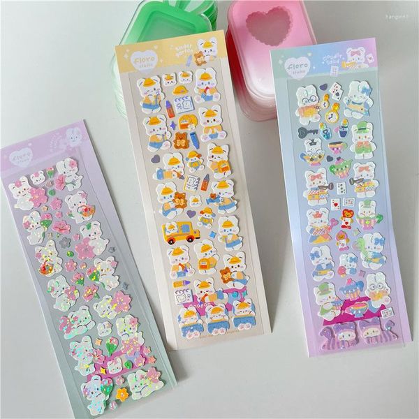 Подарочная упаковка прекрасная мультфильма цветы наклейки DIY ScrapBooking Idol Card Diary Stactionery Happy Planner Decor Studer Sticker