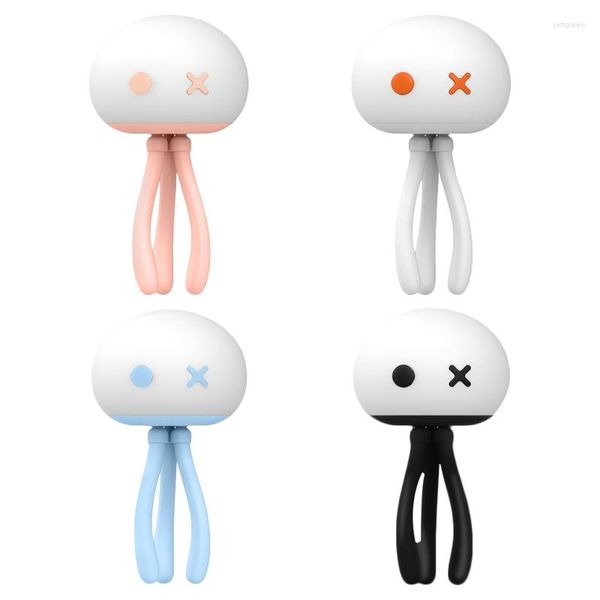 Lampade da tavolo LED Touch Luci notturne meduse Luci notturne ricaricabili USB in silicone Cartoon per bambini Bambini Baby