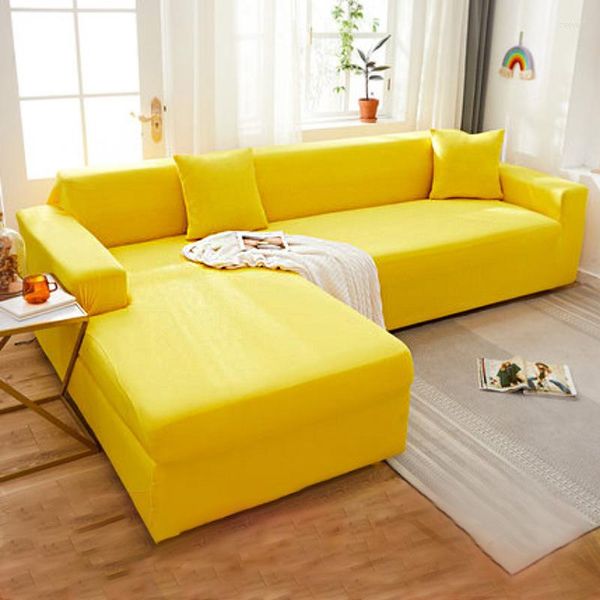 Stuhlhussen, solide Sofabezug, elastisches Leder, Eckabschnitt für Wohnzimmer, Couch-Set, Sessel, L-förmige Sitzbezüge