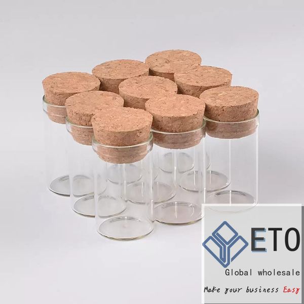 5ml 10ml 12ml Mini Glass Vials Jars In Vitro Bottles with Corks Stopper Glass Test Tube Transparent Mason Jars Bottles