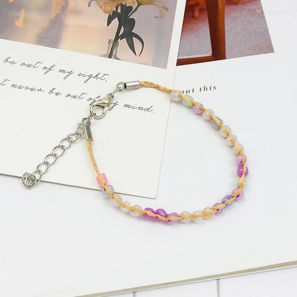 Bracciale rigido Boho Braccialetti con perline Perline etniche in pietra naturale Pulseras Gioielli Fascino per donne Ragazze Gioielli Regalo per le vacanze al mare