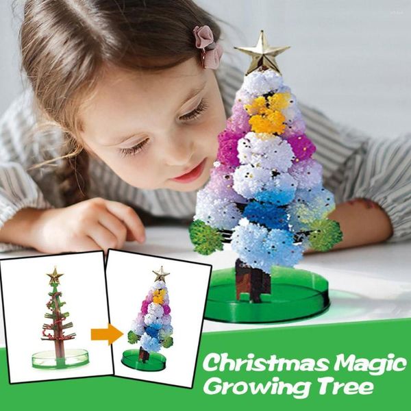 Weihnachtsdekorationen 14 cm magischer wachsender Baum DIY Spaß Weihnachtsgeschenk Spielzeug für Erwachsene Kinder Home Festival Party Dekoration Requisiten Mini