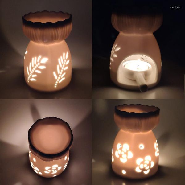 Duftlampen Keramik Kerzenhalter Öl Weihrauchbrenner Hohlflaschen für Schlafzimmer