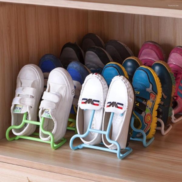 Armazenamento de roupas Conveniente Sapato multifuncional Rack Sapatos infantis Stand Solfing Prateleira de secagem Salvar espaço Organizador de espaço 10pcs