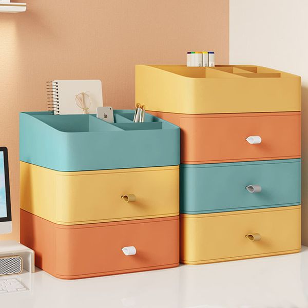 Caixas de armazenamento Bins Joybos Desk Office Organizer Helder Desktop Pen Sundries empilhável Contêiner de plástico material 221008