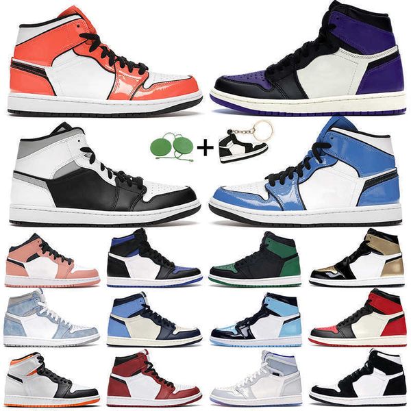 Homens de basquete masculino Sapatos de basquete 1S High OG 1 Electro Orange Shadow 2.0 Hyper Royal Chicago Light Banned Turbo Green Mens Trainers Sports Sports J Jorda Jordon