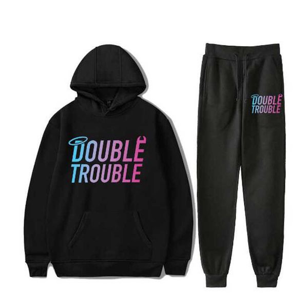 Мужские спортивные костюмы Stokes Twins Double Trouble Merch Casual Trade Cloid Mens Устанавливает толстовки и брюки.