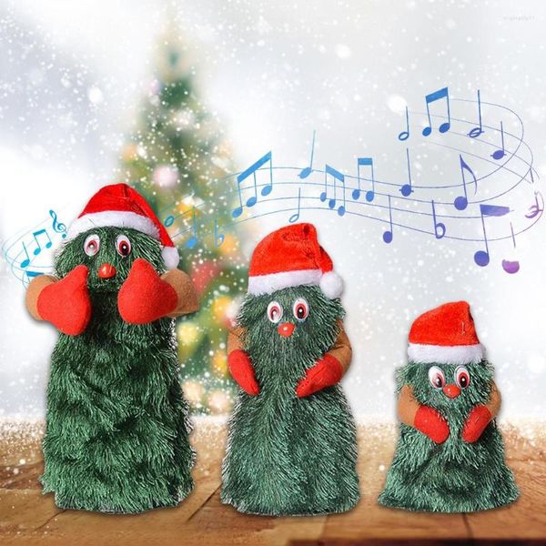 Decorações de Natal Funny Electric Sing Sing dance Tree rotativa Toy Decoration for Children