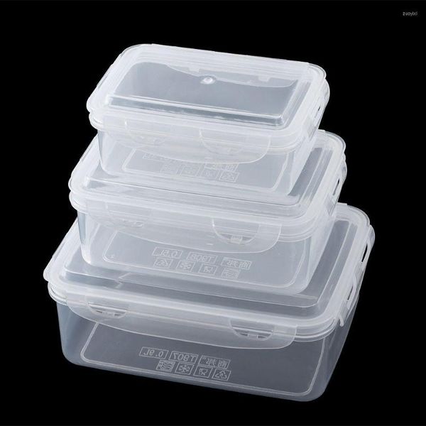 Set di stoviglie 7 formati Bento Box in plastica Picnic Snack Contenitore per la conservazione dei pasti Prep Lunch per stoviglie da campeggio per la scuola dei bambini