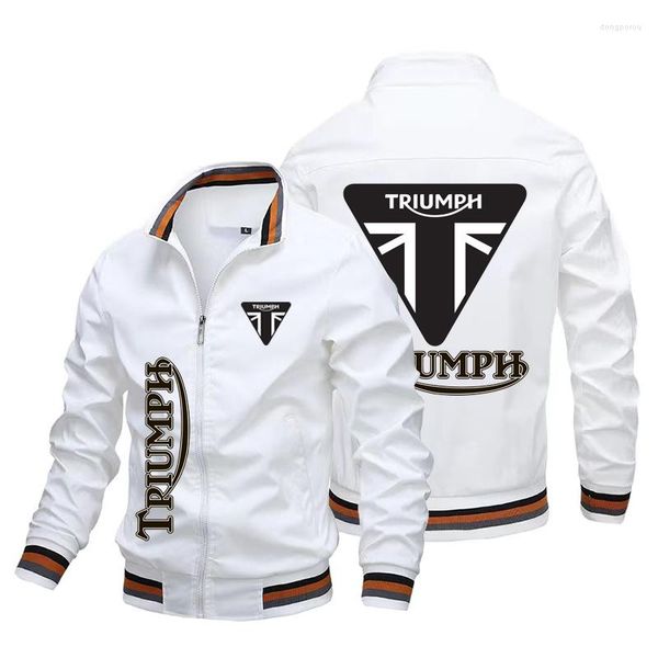 Trench maschile 2022 Autunno giacca maschile Trumph Auto Logo Motorcycle Racing Winter Womer's Bomber impermeabile militare U