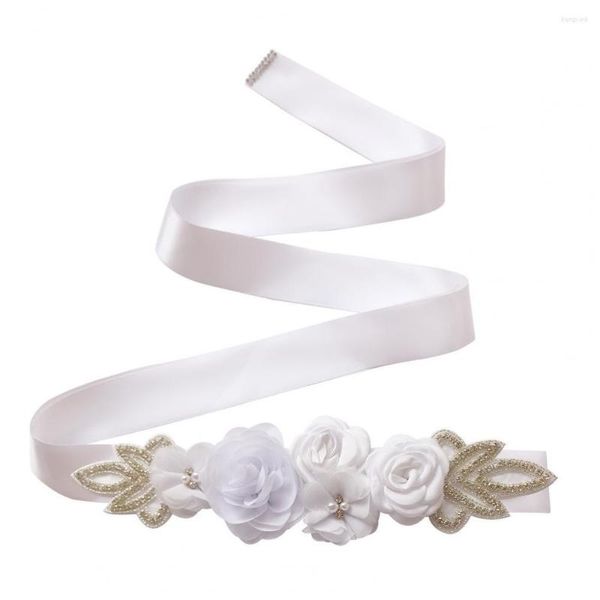 Flores decorativas cinto de casamento atraente desgaste de tecido resistente a rosa vestido de flor faixa gente elegante com