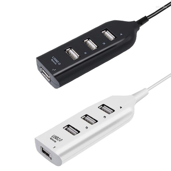 Hochgeschwindigkeits-USB-Hub 4 Port 2.0 mit Kabel-Mini-Splitter. Verwenden Sie ein Netzteil mit mehreren Steckdosen für PC, Laptop, Notebook