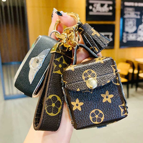 Abendtaschen 2021 Designer Brieftasche Geldbörse Schlüsselanhänger Schlüsselanhänger Mode Geldbörse Anhänger Autokette Charm Braune Blume Minitasche Schmuck Geschenke Zubehör229x