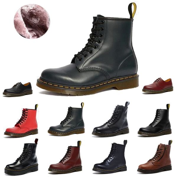 2024 Martins Boots Designer Boot Erkekler Kadın Kovboy Sarı Kırmızı Mavi Siyah Pembe Yürüyüş Martin Boot Boot Fashion