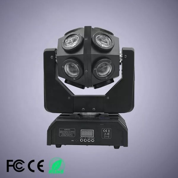 Luzes de cabe￧a em movimento 12pcs feixe de LED 12x12w 4in1 Disco Rotativo DJ Stage Effect Light Light