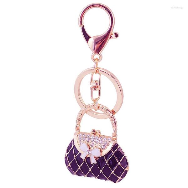 Клавицы высококачественная модная модная модная ключ -малина творческая сумочка в форме дизайна ключи для хрустальной кошельки Crystal Suring Ceyring