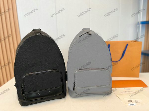 Yarışçı bir omuz çantası erkekler yarışçı slingbag m46107 siyah monogramlar gölge buzağı deri sırt çantası adam lüks mesaj çantası