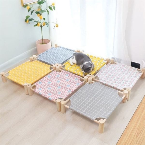 Mobili per letti per gatti Amaca per animali domestici Letto per gatti durevole Quattro stagioni Rimovibile universale Lavabile in legno massello Lettiera per cani Coniglio Forniture per animali domestici 221010