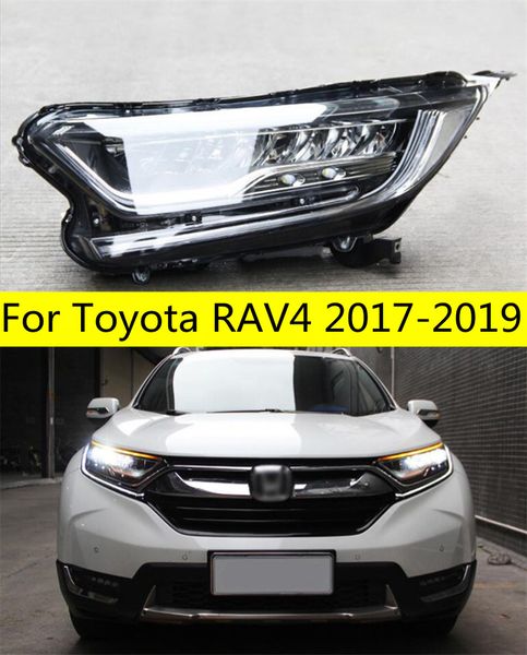 2 peças de produtos de carro para toyota rav4 rav 4 20 17-20 19 lâmpada principal led farol alto feixe faróis de sinal de volta