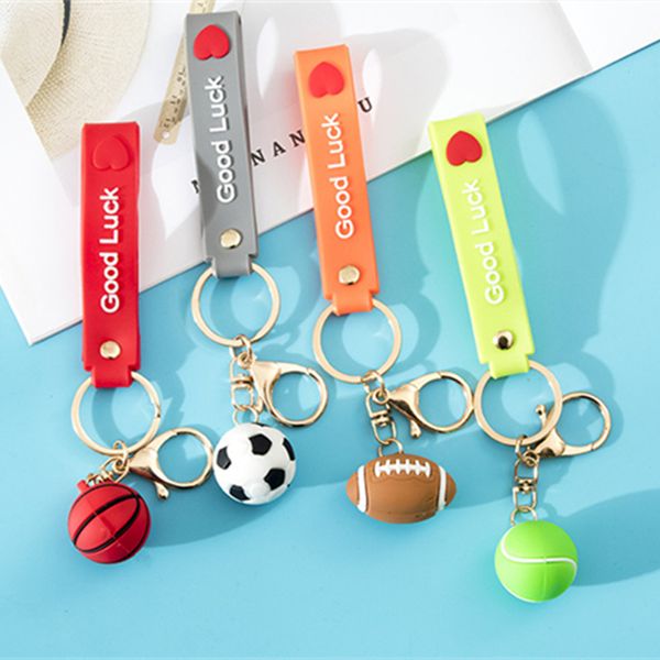 Simulação Ball Keychain Charm Basketball Bola Bola Bola de beisebol Fãs de pingentes mini presentes esportivos