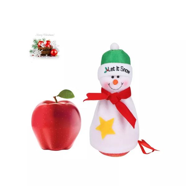 Decora￧￣o de Natal Ornamentos de rena Tecido Papai Noel Presentes de Candy Frutas Bolsa Bolsa de Neve Snowstring V￩spera de Natal Bolsas