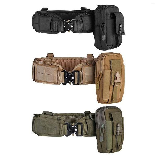 Supporto per la vita Cintura militare tattica regolabile da esterno Uomo Molle Battle Combat CS Caccia Paintball Set imbottito