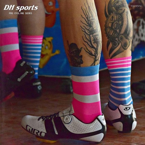 Sportsocken DH Professional Cycling Funky Atmungsaktiv Feuchtigkeitstransport Rennrad Sport Kompression Laufen