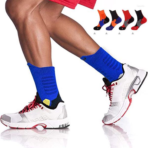 Sports Socks 2pcs Sport Unissex Cycling Running Basketball Bike Footwear para Road Kids Men Mulheres Papai Noel