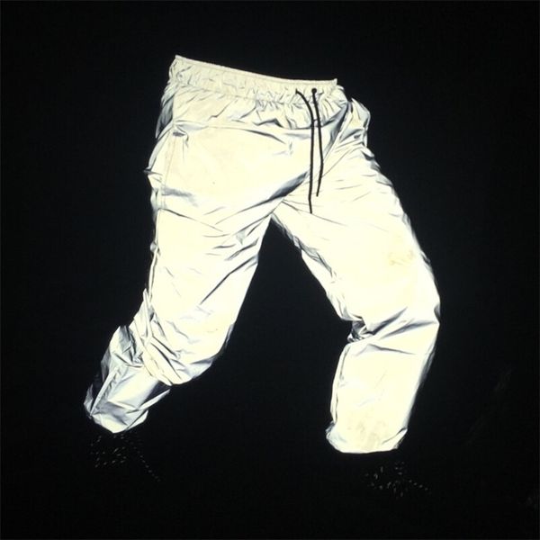 Pantaloni da uomo Pantaloni di marca Riflettente Fluorescente Hip Hop Casual Sport Night light Pantaloni da jogging streetwear pantaloni della tuta 221008