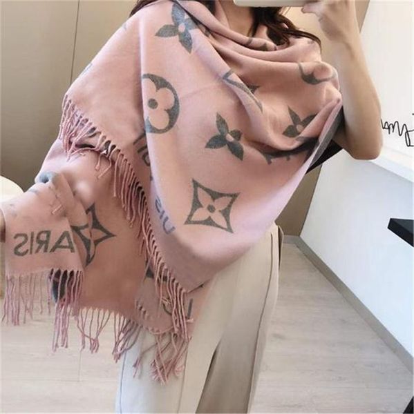 Neue Luxus Hohe qualität Schal Kaschmir Dicken Schal Frauen Lange Winter Wram Pashmina Wraps Hijab mit Quaste Bufanda Foulard