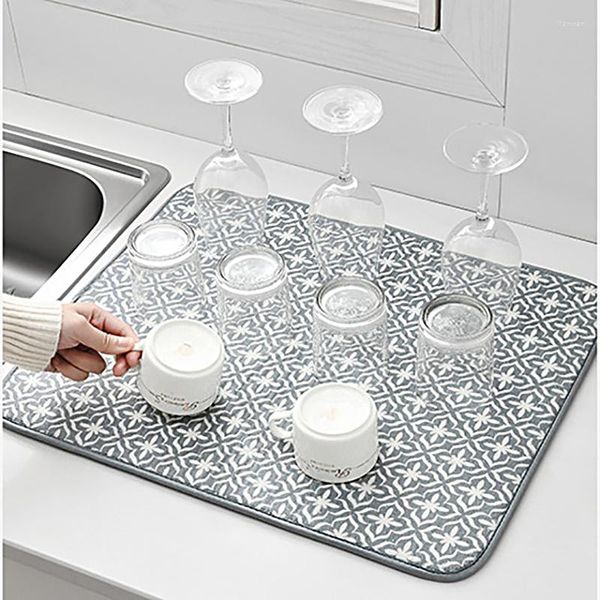 Tapete de mesa Microfiber Tea Tooting Cushion Pad secagem rápida para a pia da cozinha barra de balcão extra grande 19 