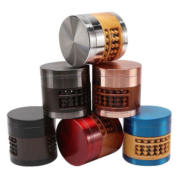 Abacus Wood Metal Smoking Herb Briers Shaped Shape Tobacco Shredder Hand Mechanical Grinder 60mm