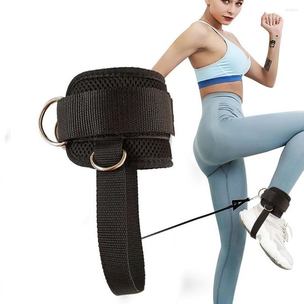 Cinturino di supporto per caviglia Donna Uomo Kickbacks Imbottito D-ring Cinghie regolabili per polsini Glute Leg BuWorkout Esercizio fitness