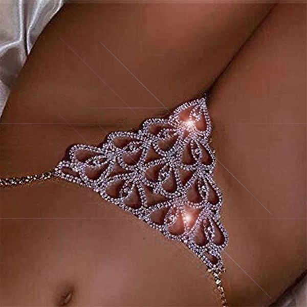 Outras jóias sexy de calcinha de calcinha de calcinha para mulheres de lingerie de lingerie de lingerie de cristal de luxo CARREILE