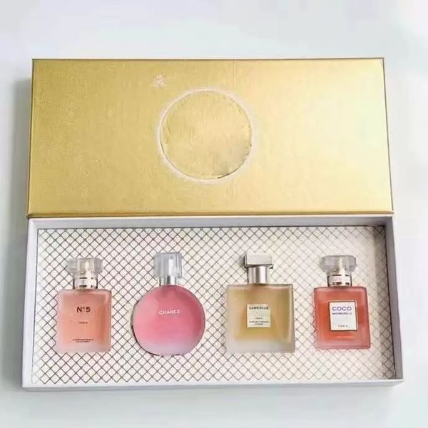 perfume feminino de luxo conjunto de presentes chance nº 5 pares cocoo 25ml x 4 fotos bom cheiro longo tempo duradouro navio rápido