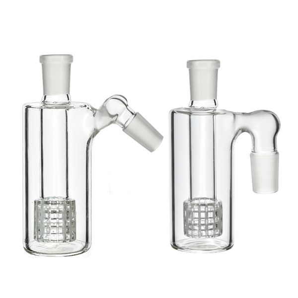 Soffione doccia Recycler Ash Catchers Smoking Perc Glass 45 o 90 Gradi Joint Catcher Collector 14mm Maschio Per Bong Narghilè Accessori per pipa ad acqua Colore