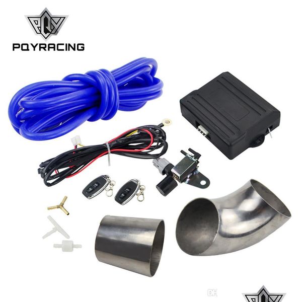 Muffler PQY Racing - Управляйте выхлопными выхлопными выхлопами/вырезом беспроводного удаленного контроллера с ID/76 мм из нержавеющей стали PQY -ECV DHCARPART DHNAU