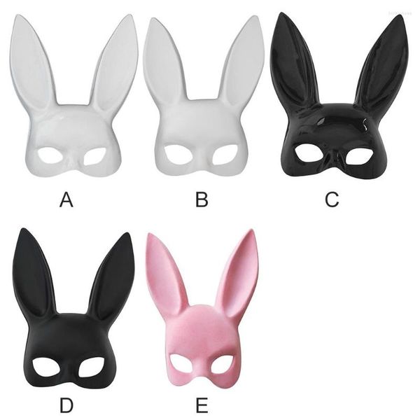 Maschere per feste Pasqua Mezza faccia Protezione per orecchie di animale Accessorio per costume per decorazioni per bar discoteca di Halloween