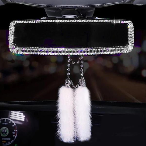 Innendekorationen Bling Auto Rückspiegel für Frauen Geschenk glänzende Strass Abdeckung Kristall Diamant Ornament Zubehör Großhandel
