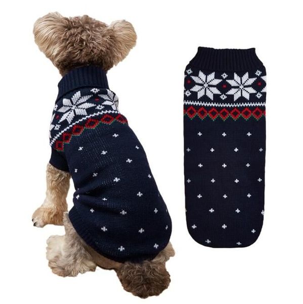 roupas de vestuário de cachorro vermelho azul algodão quente moda de Natal grande